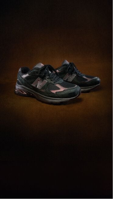 ABZORB 2010 shoes with a dark brown background.