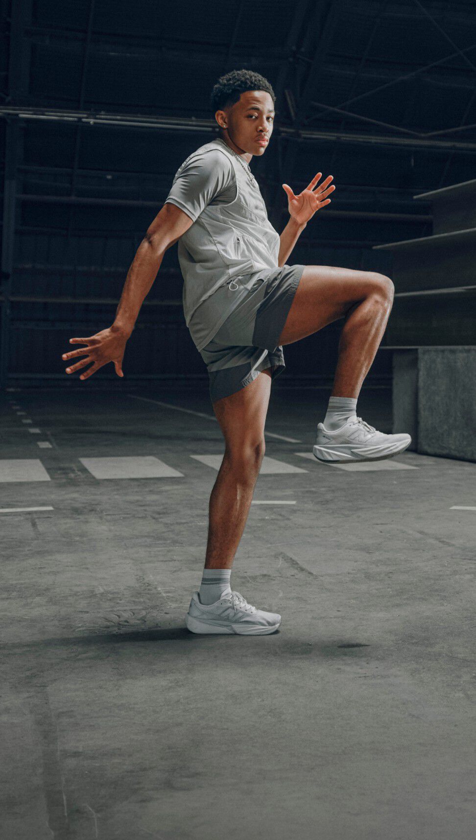 Quincy Wilson portant la FuelCell Rebel pour Grey Days