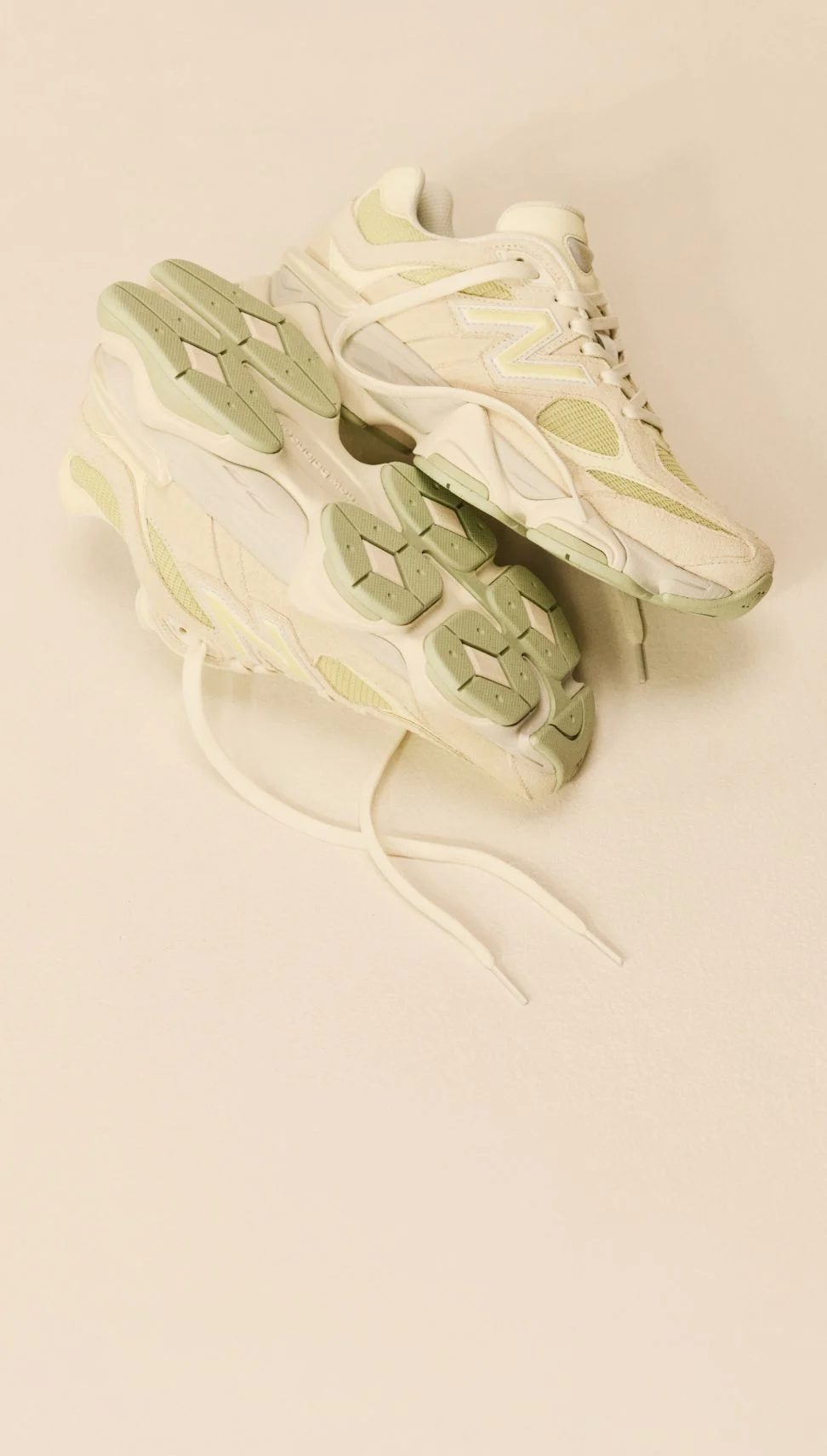 Paire de chaussures 9060 dans le studio.