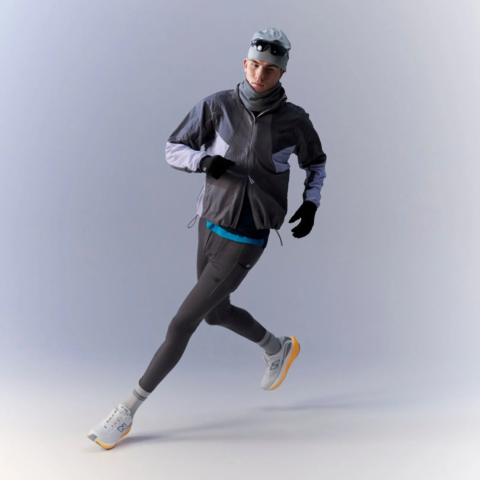 A man running in RC Collection apparel. 