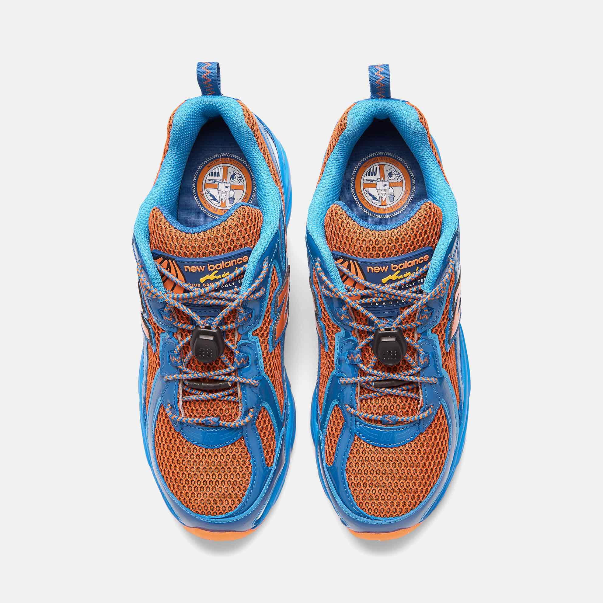 New Balance Unisex Amine x 740 Blue Orange Size 6