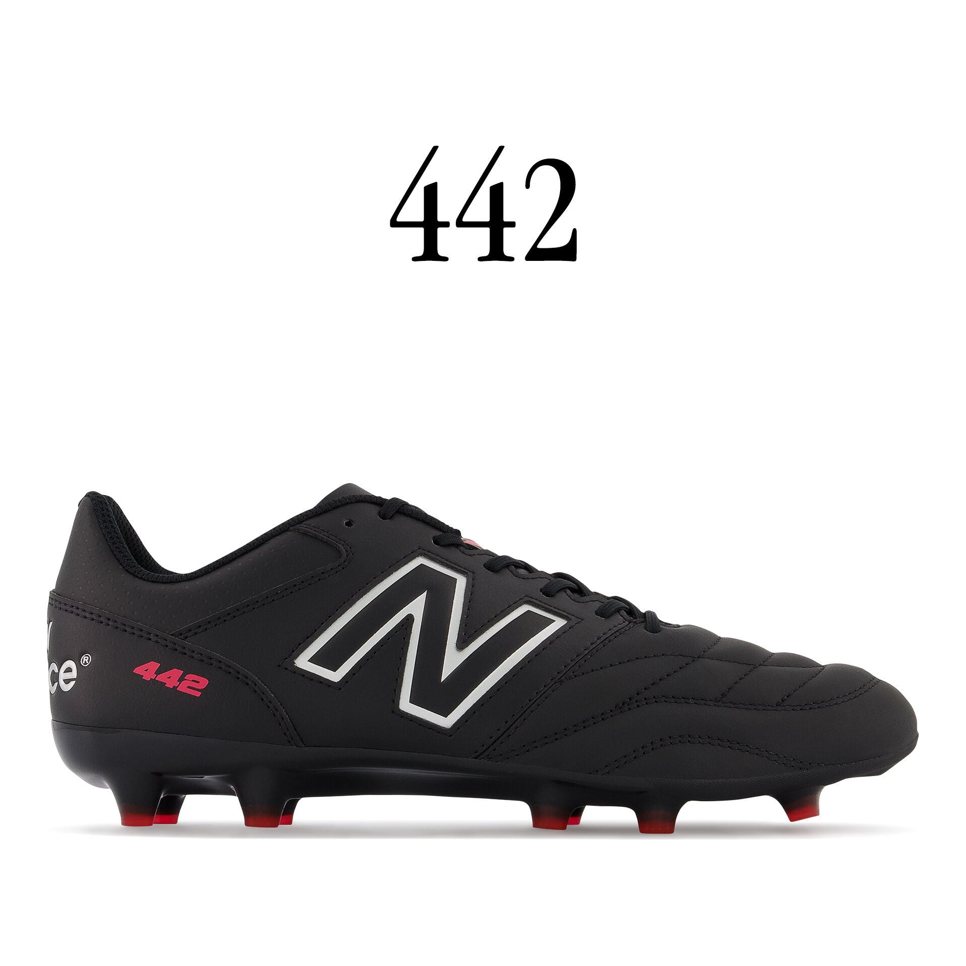 Side view of black 442 cleat.
