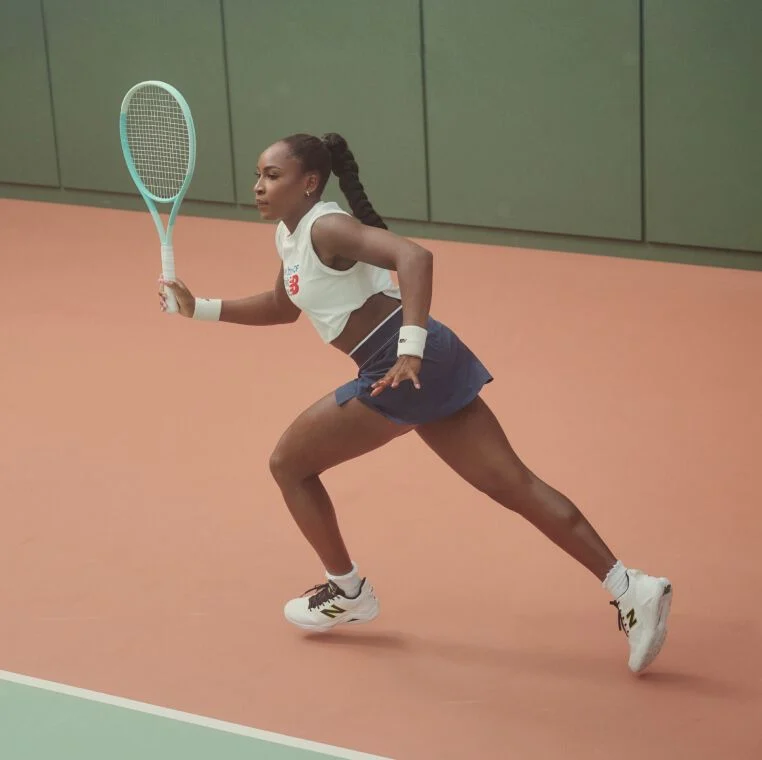 Woman playing tennis