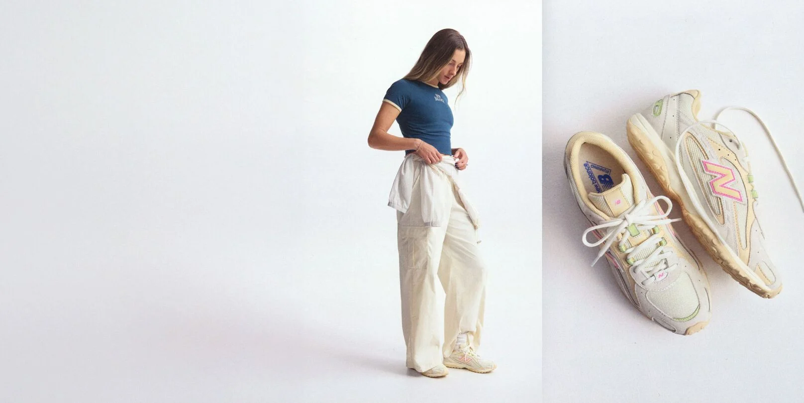 McCartney Kessler wearing the Warm Skies 204L shoes.