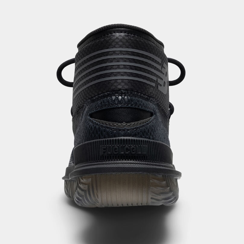 Black BB9000 basketball shoe detailing heel and outsole