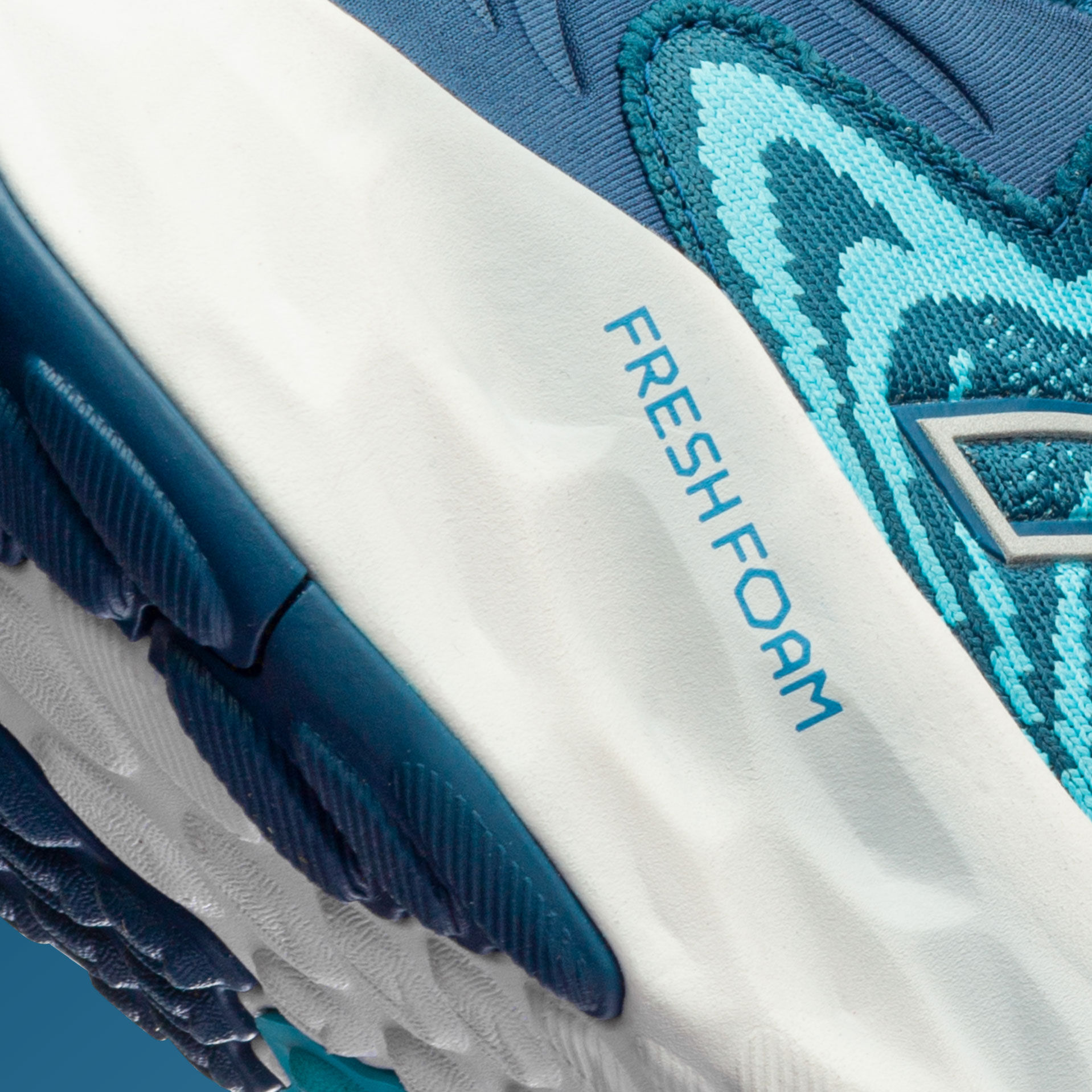 Gros plan d’une semelle intercalaire Fresh Foam