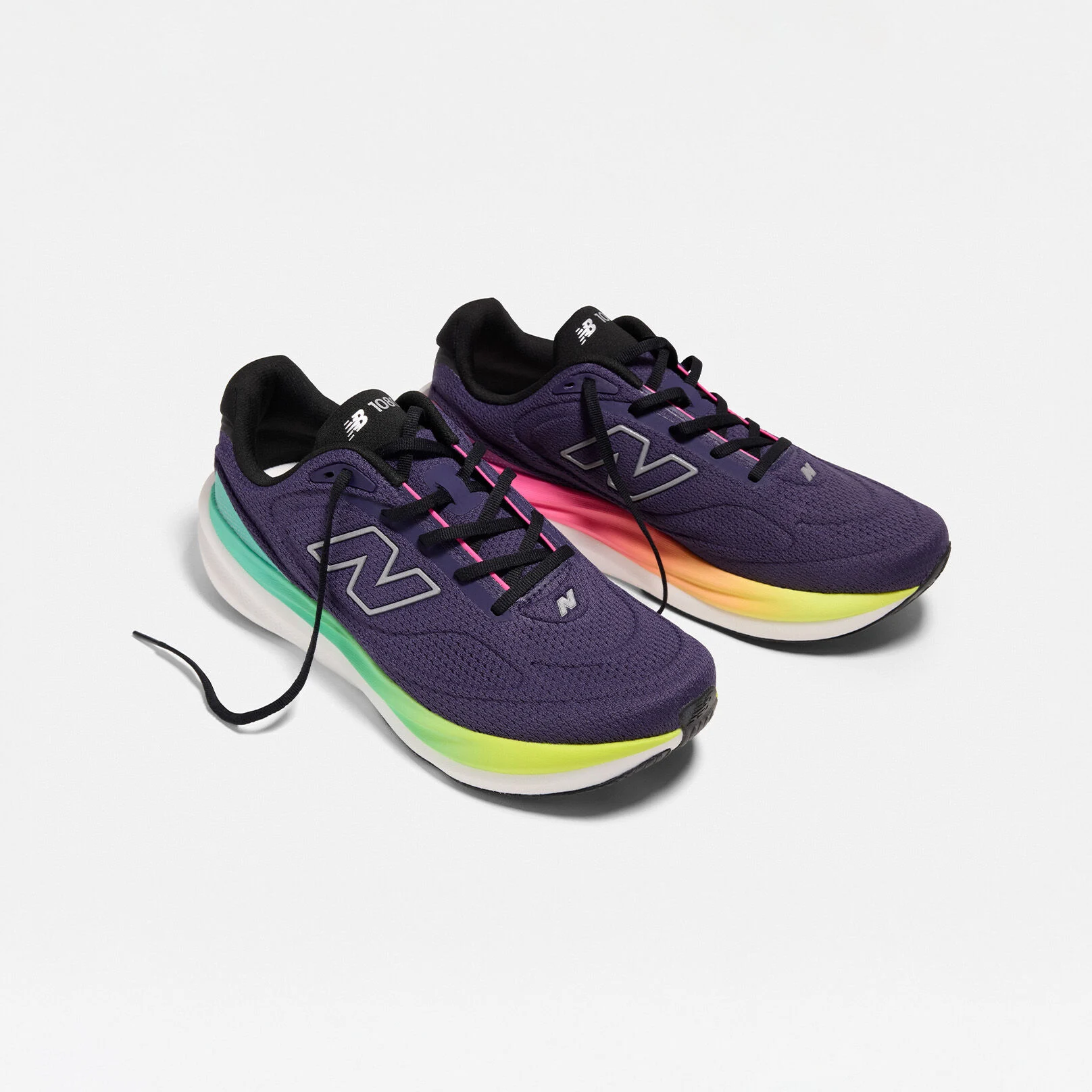 Pair of shoes that are untied. 