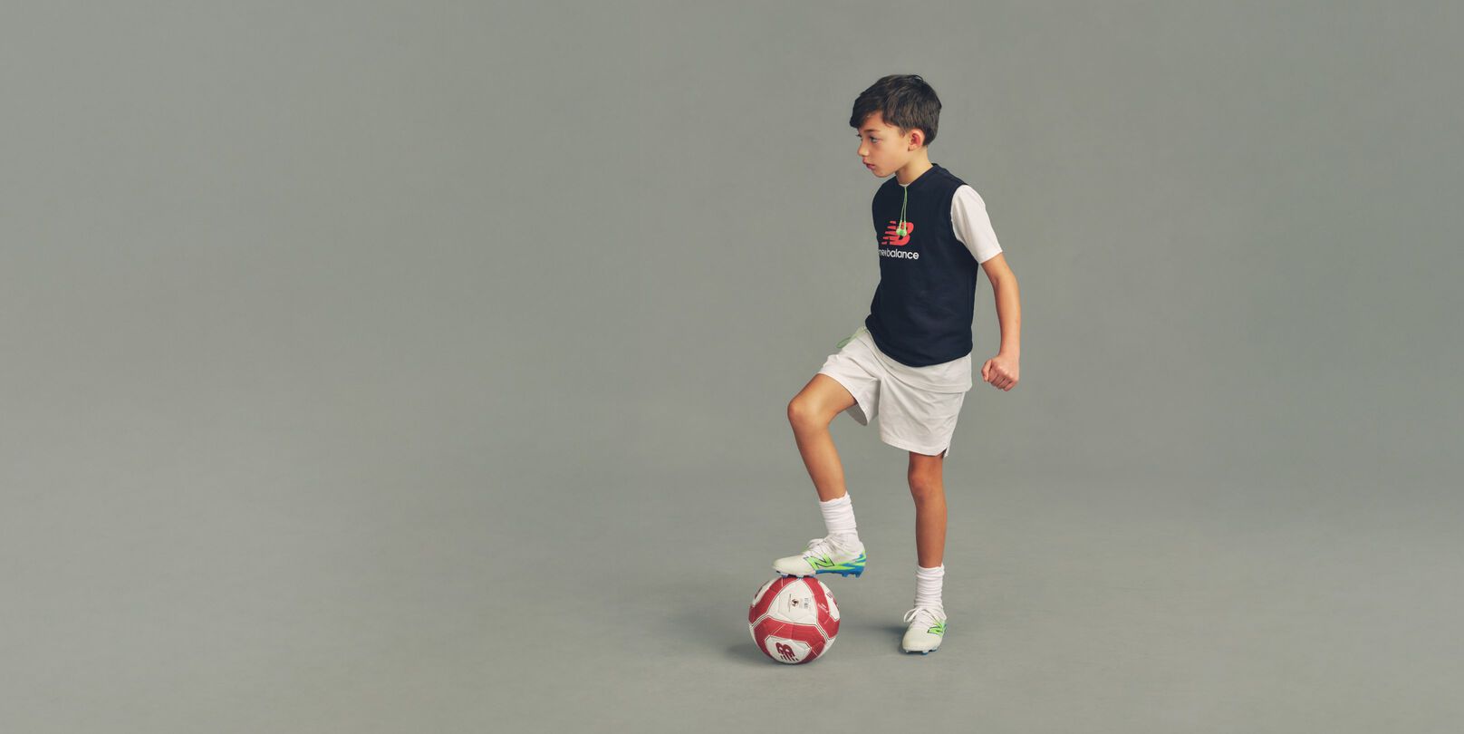 Kid with a soccer ball