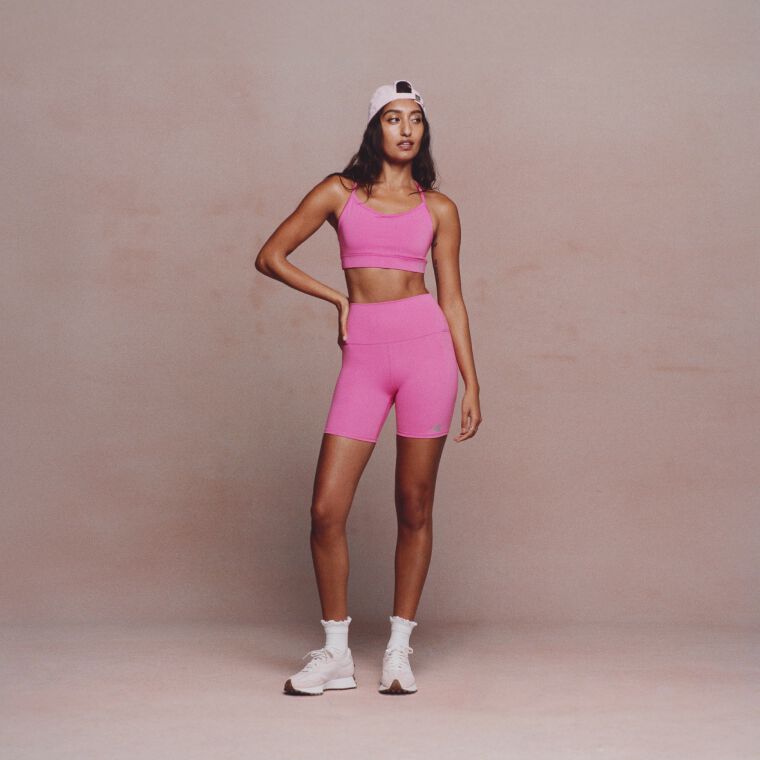 Head to toe outfits&nbsp;in bright rosy tones.