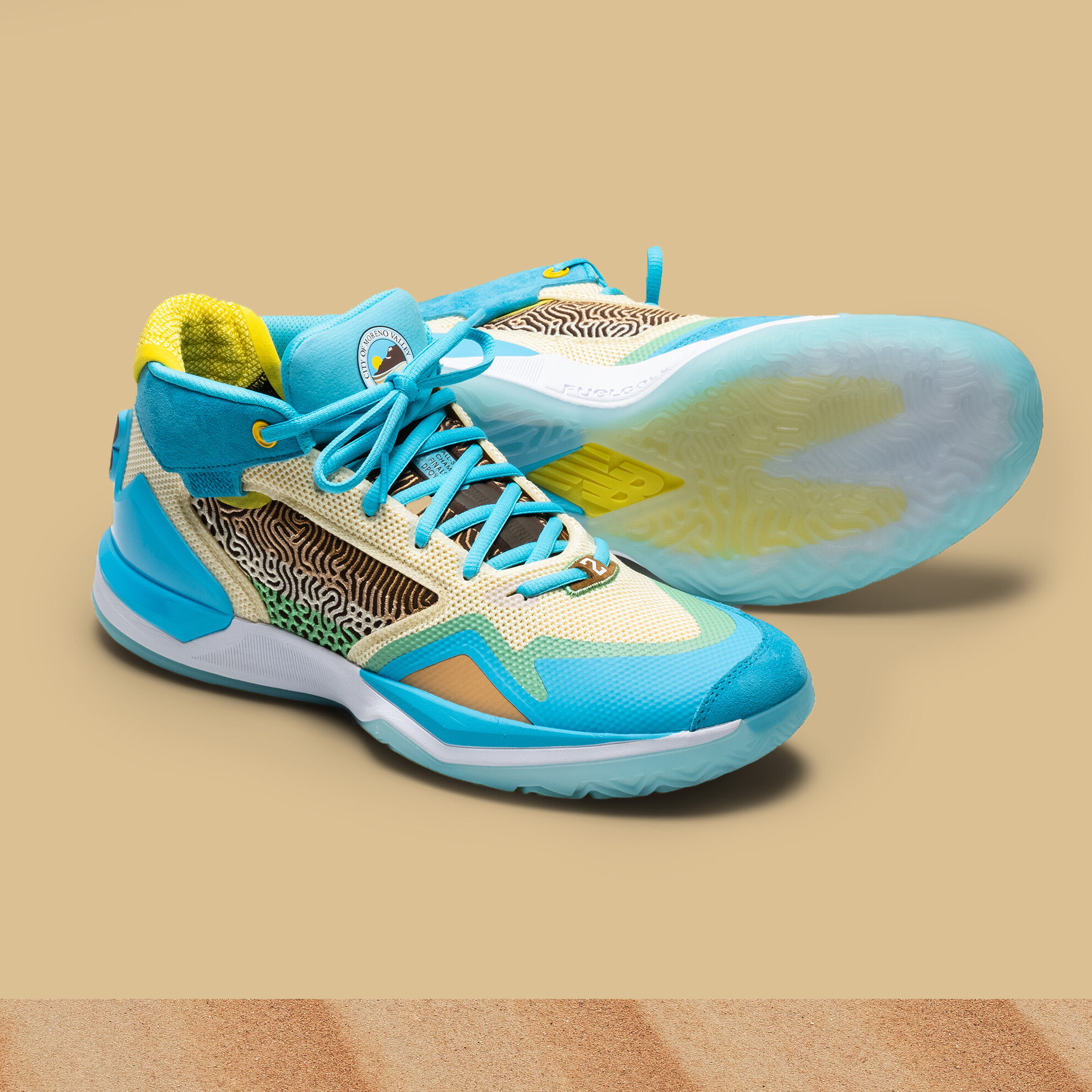 Laydown shot of KAWHI Moreno Valley shoe