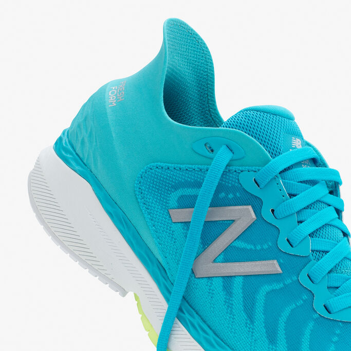 Cropped, side profile shot of shoe heel