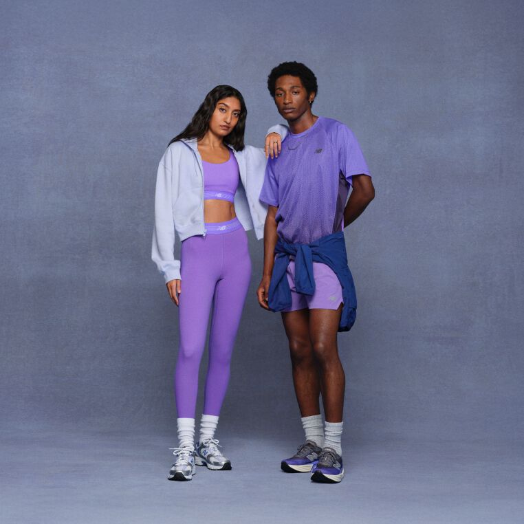 Head to toe outfits&nbsp;in vibrant violet tones.