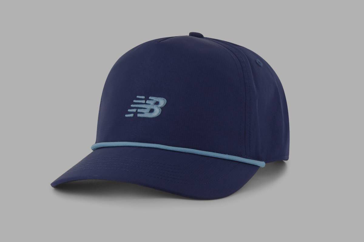 A blue &lsquo;47 hat with the NB logo. 