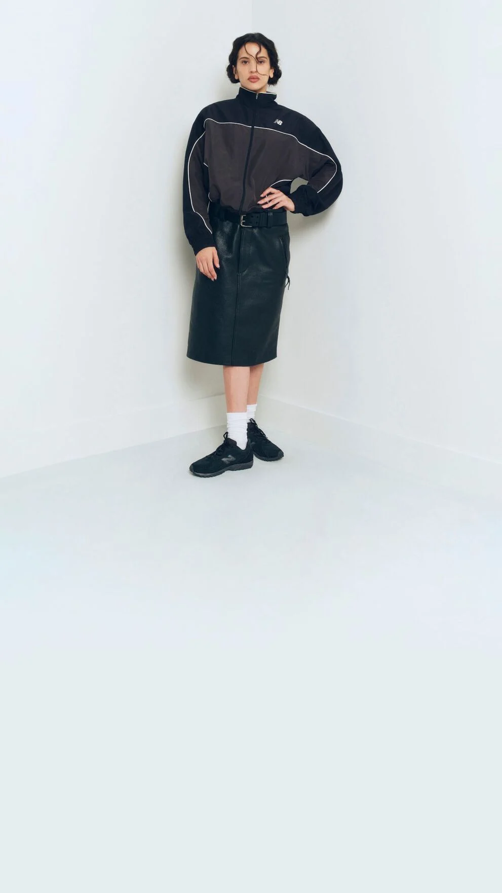 Rosalia wearing black 204L shoes