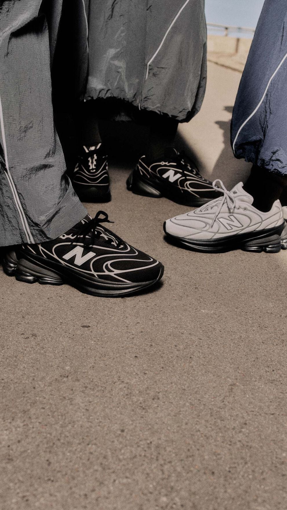 A group, on figure close up shot of the Abzorb 5030 shoes. 