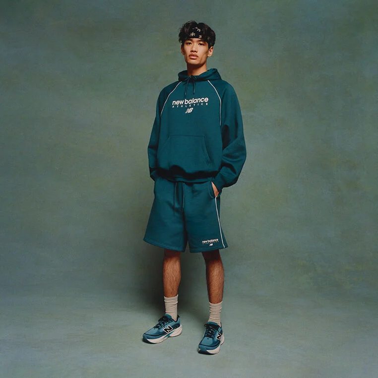 Head to toe outfits in cool forest tones.