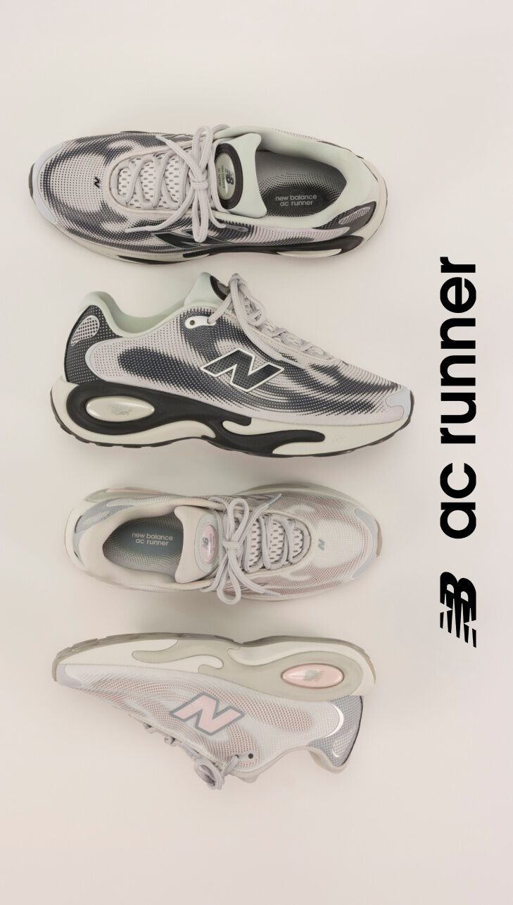 AC Runners lined up on a grey background