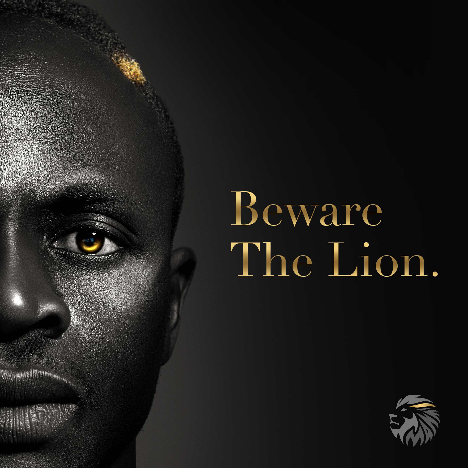 Black and white portrait of professional footballer Sadio Mané
