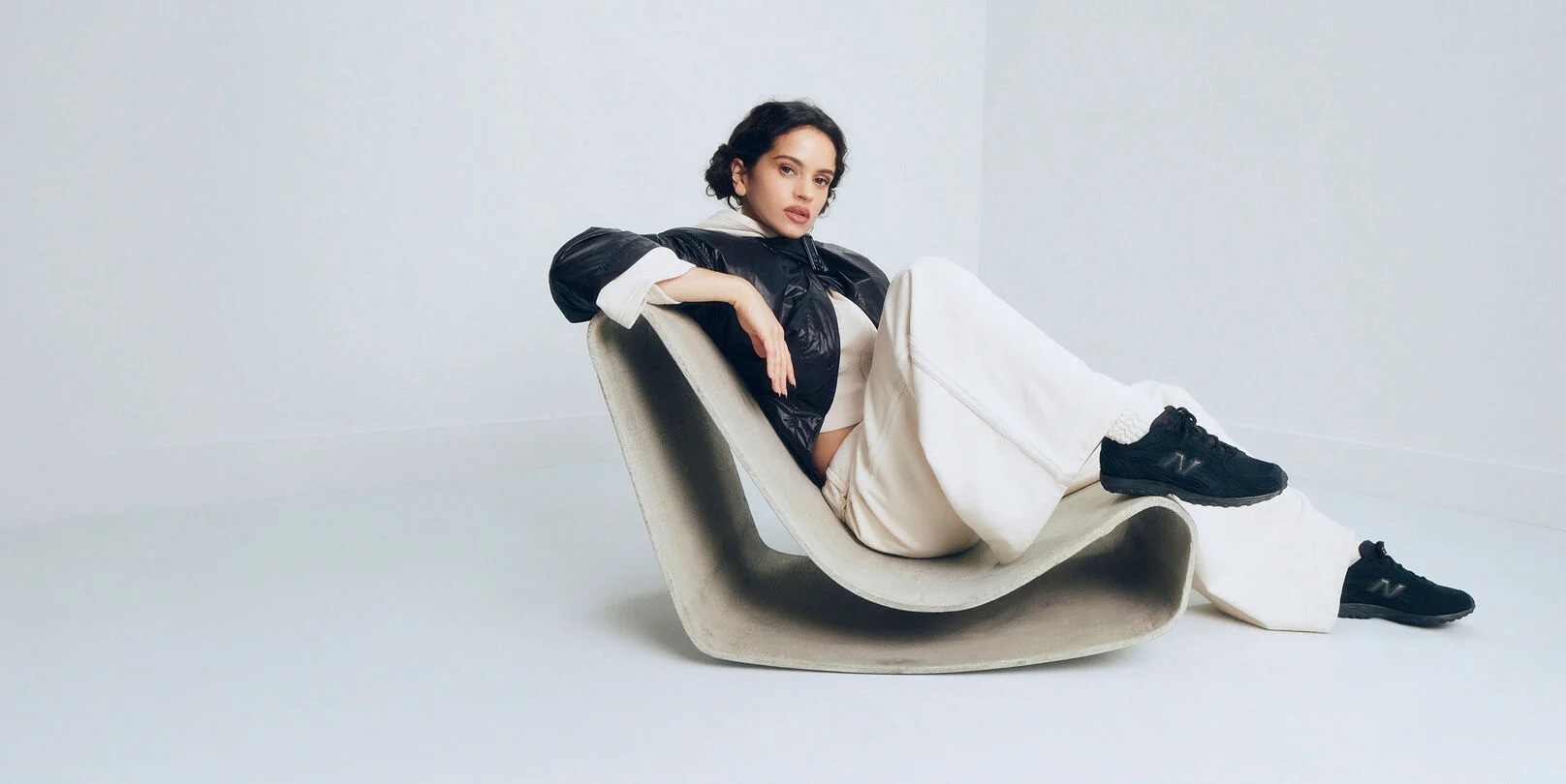 Rosalia wearing black 204L shoes