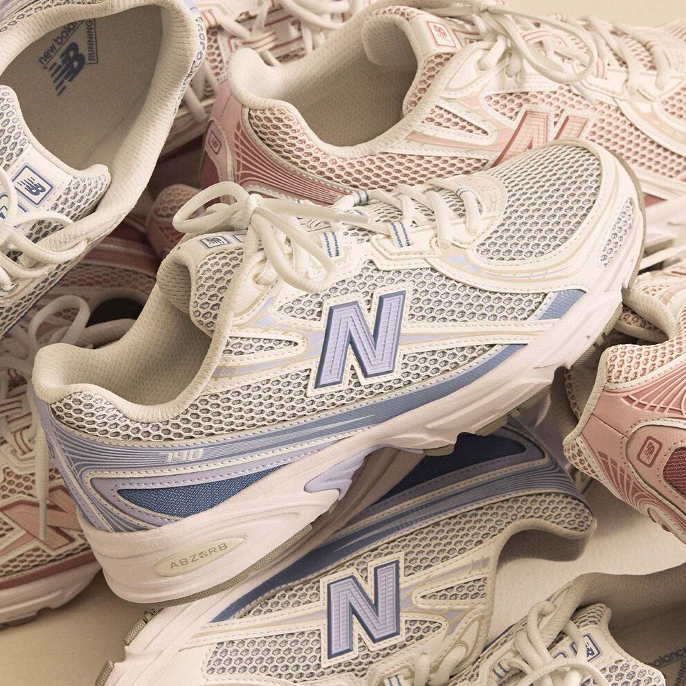 The 740 shoes stacked 
