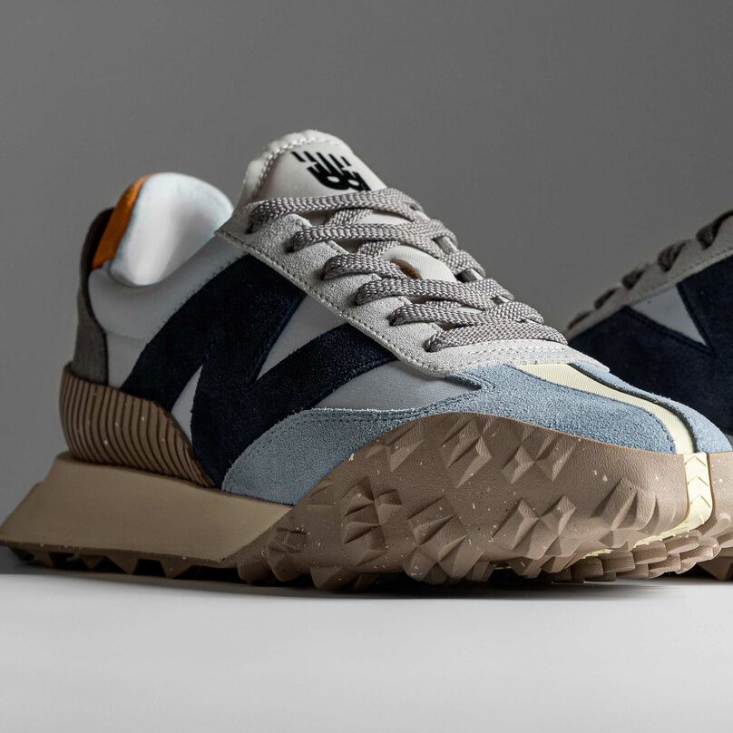 Close up photo of blue XC-72 shoes.