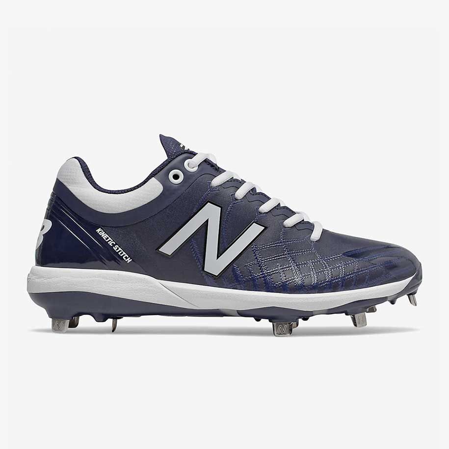 Navy 4040v5 baseball cleat on white background